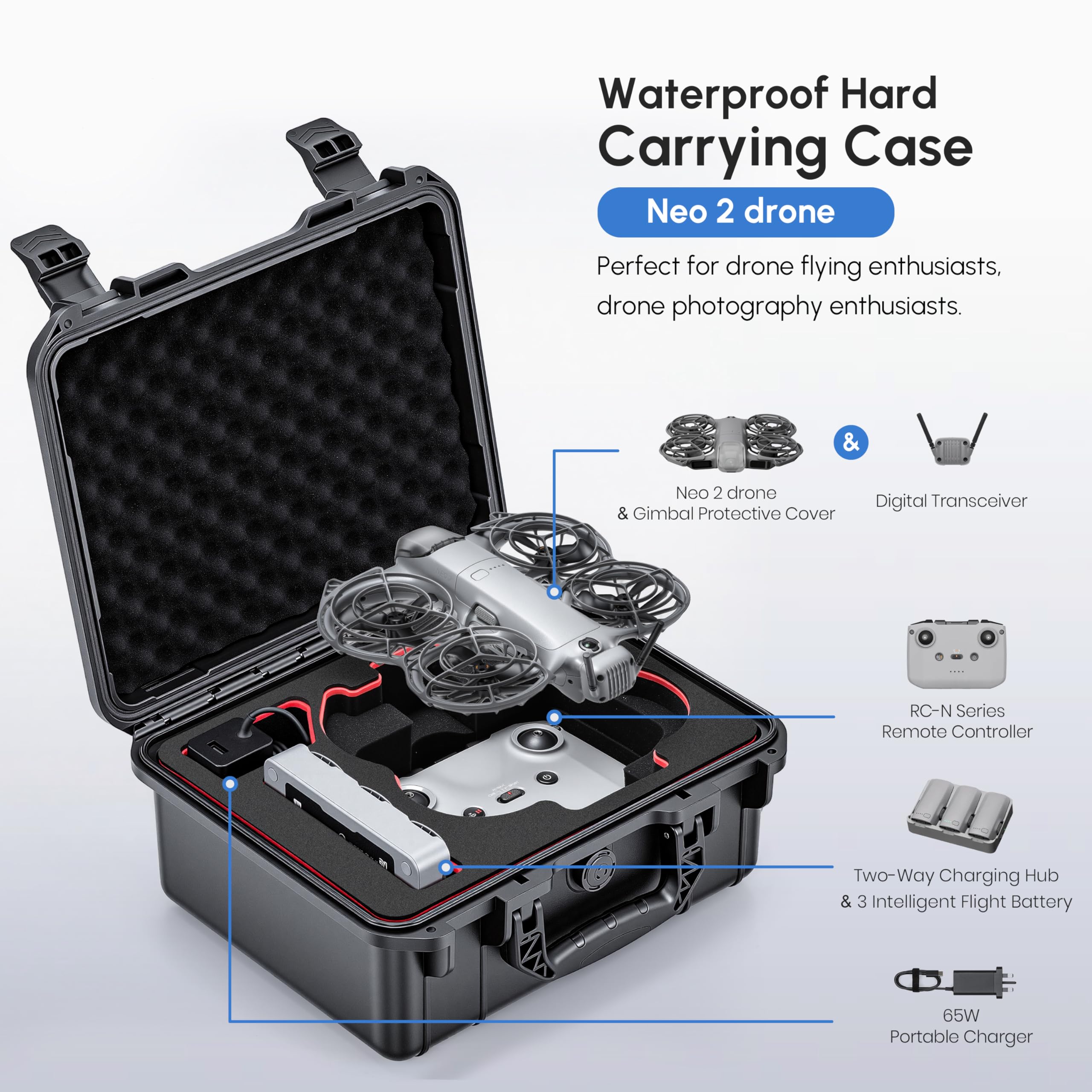 Drone Joystick Cover - Étui NEO 2, étui de transport
