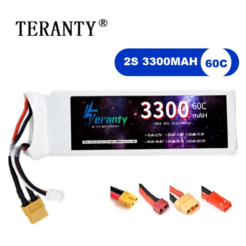 Drone Battery Adapter - Batterie LiPo 2s 7.4V 3300mAh 60C