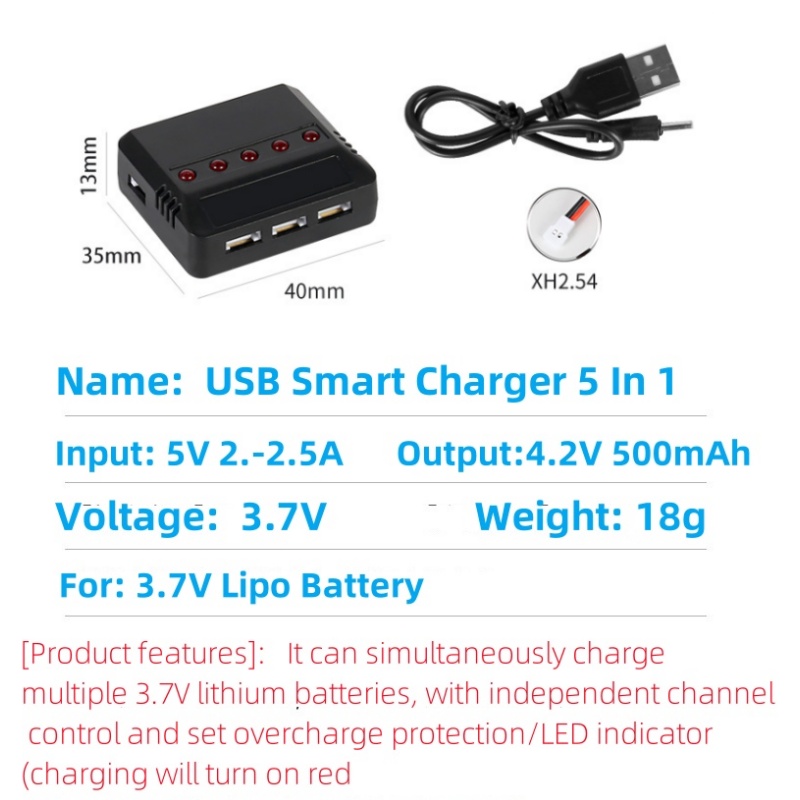 Syma X5HW X5HC X5C X5SW 3.7V 5 - Drone Battery Adapter avis et prix