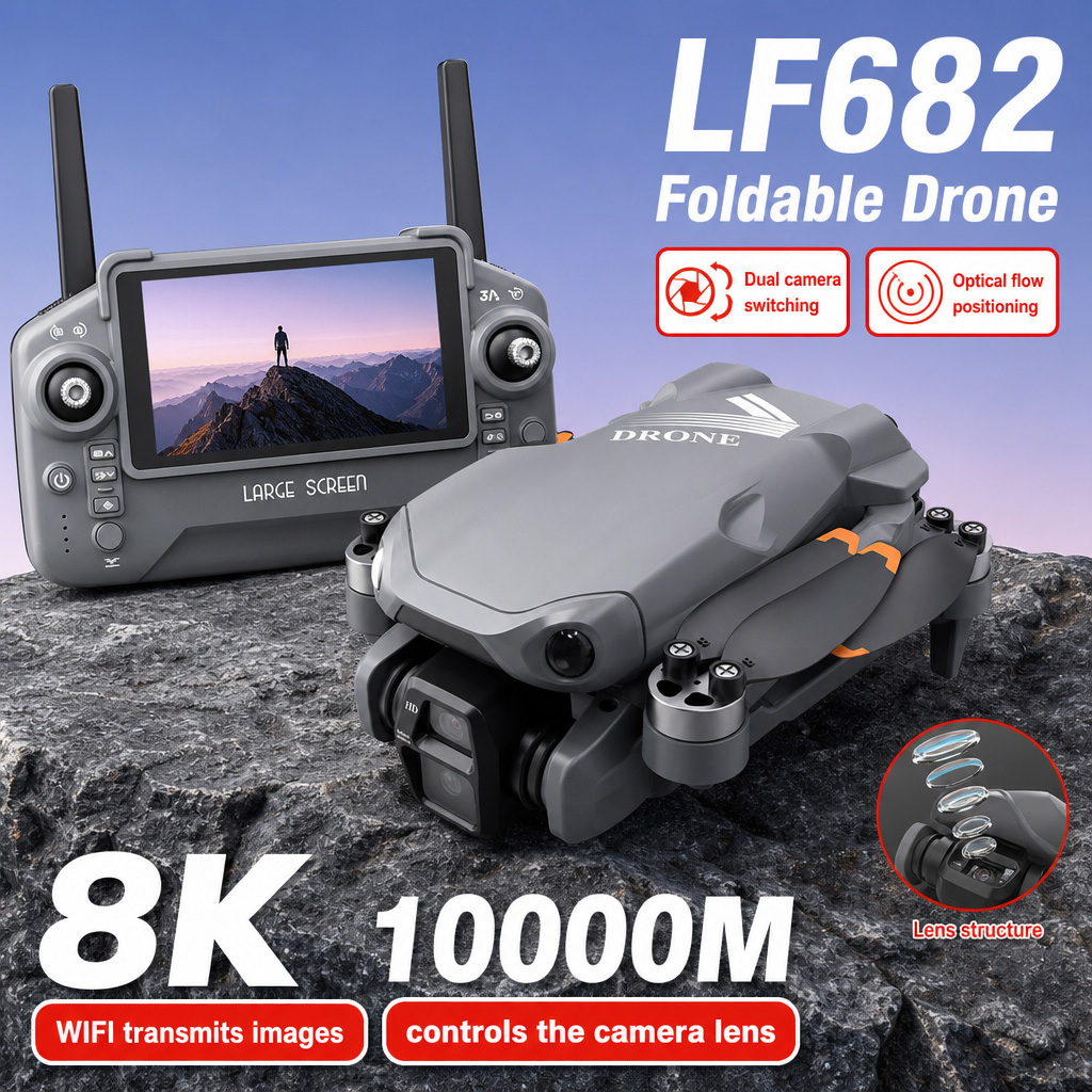 Drone photo aérien LF682 8K HD - Drone Controller Screen avis et prix